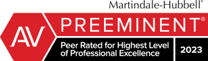 Martindale - Hubbell Preeminent - 2023 - Peer Rated for Highest Level Professional Excellence